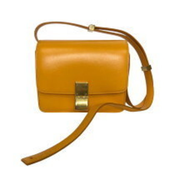 Celine Orange Calf Leather Shoulder Bag - Picture 1 of 7